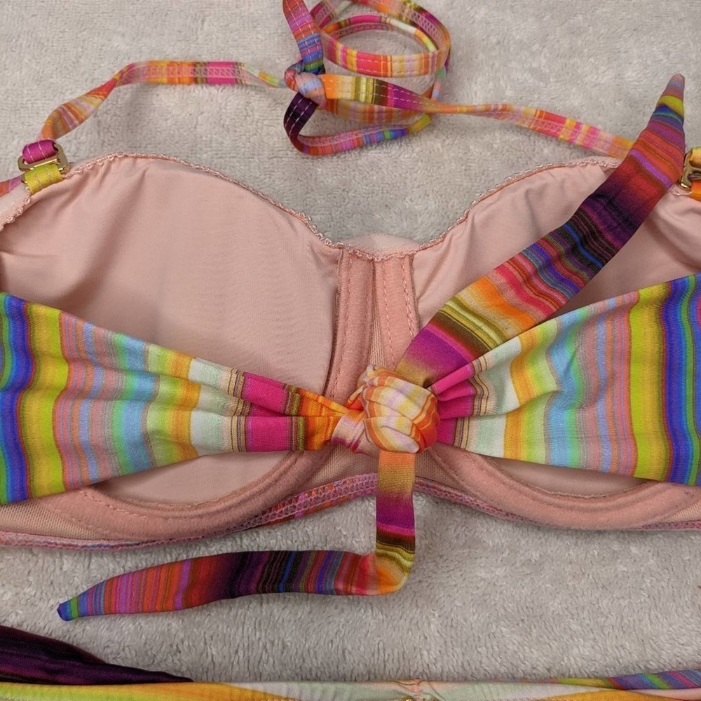 PILYQ COLORFUL SUNSET BIKINI SWIMSUIT SZ S - Picture 9 of 12
